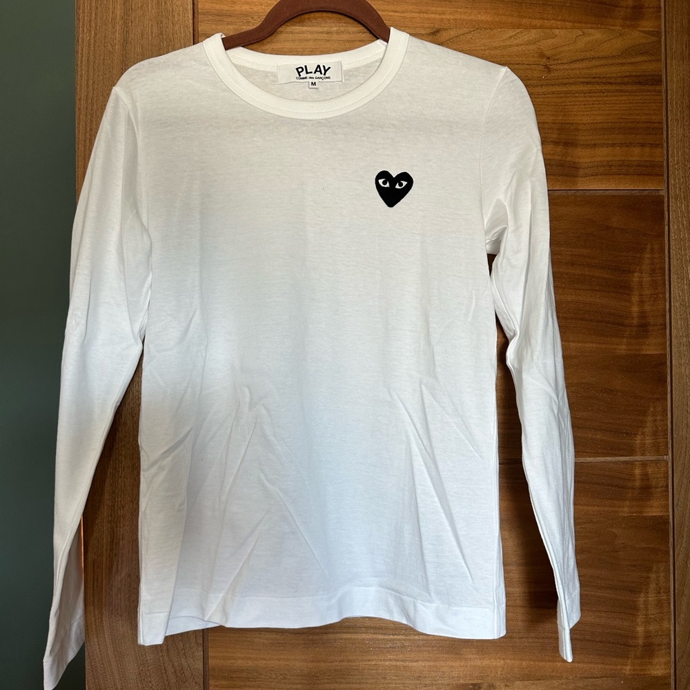 Comme de Garcons white long sleeved shirt